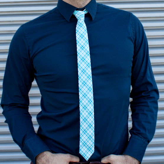Cravata Carouri Scuba Blue